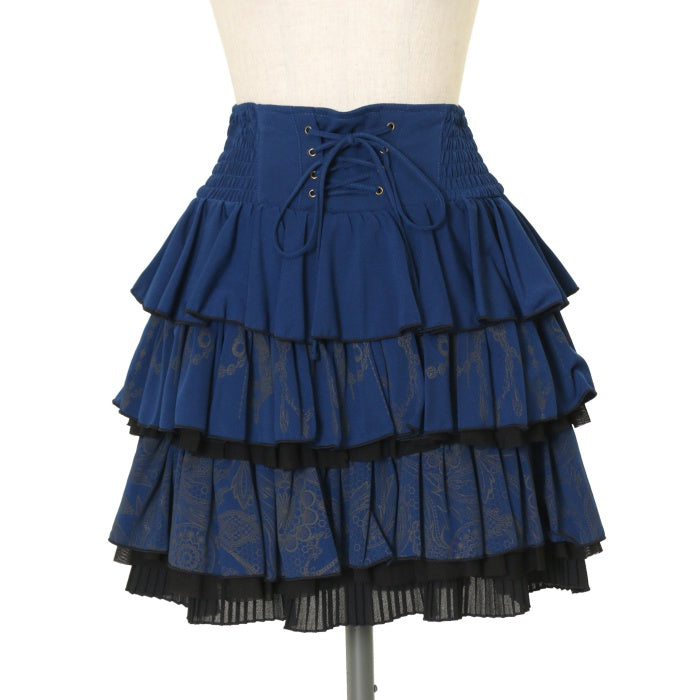 Ozz Croce ミニスカート フレア レイヤード ティアード ドラゴン