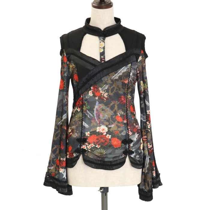 USED】ONESTE 和柄オフショルダーチャイナカットソー | Ozz On