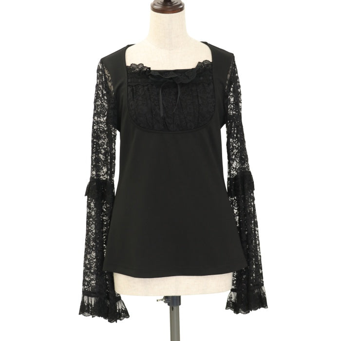 Moi-même-Moitié ラウンド切り替えカットソー　黒　新品 USED】ラウンド切り替えカットソー（黒×黒） | Moi-même-Moitié