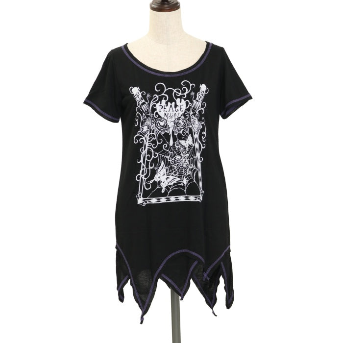 USED】【PEACE NOW/Mサイズ】フレームプリントヘムTシャツ