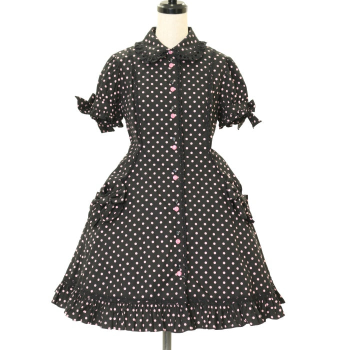 アンジェリックプリティ ドットシャツワンピース USED】ドットシャツワンピース | Angelic Pretty | ロリータ