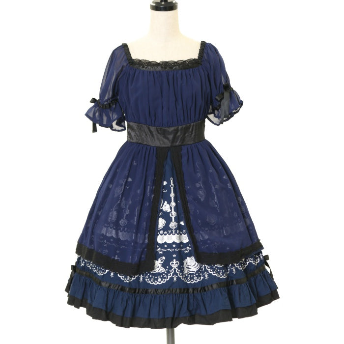 も*か様 PUTUMAYO バラレースシフォン重ねワンピース　赤 USED】バラレースシフォン重ねワンピ | PUTUMAYO | ロリータ ゴスロリ
