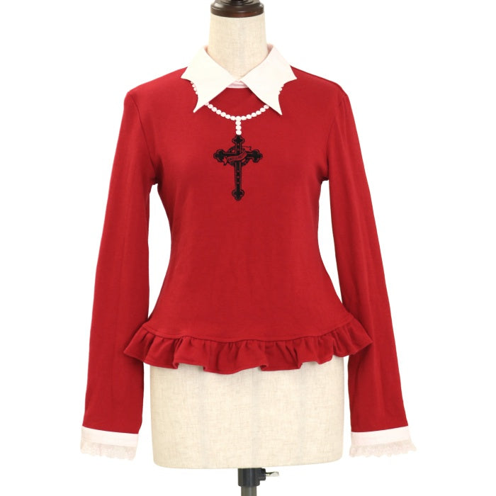USED】Holyクロスプリントカットソー | Angelic Pretty