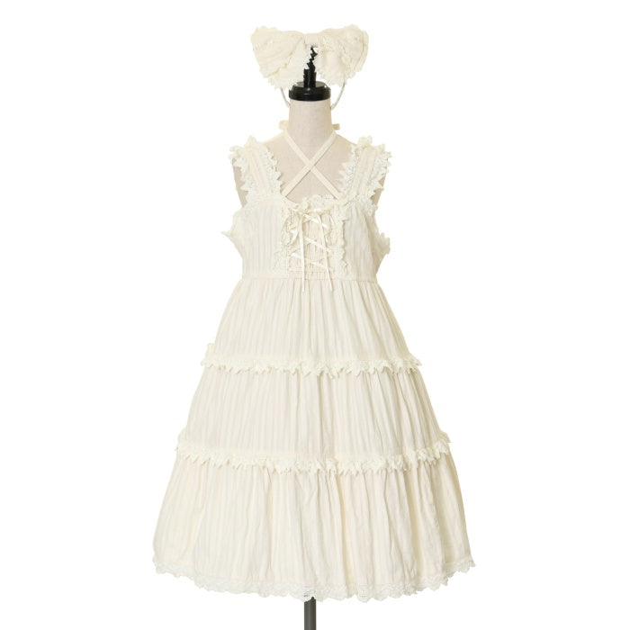 USED】からみ3段ティアードジャンパースカートセット | BABY, THE