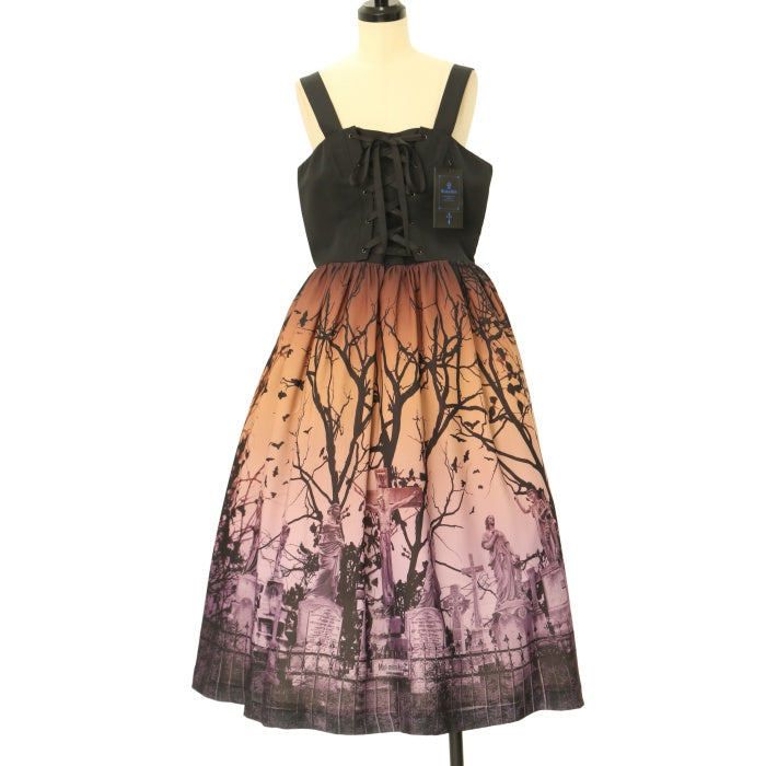 USED】【13号】スリーピングガーデン編上げロングジャンパースカート