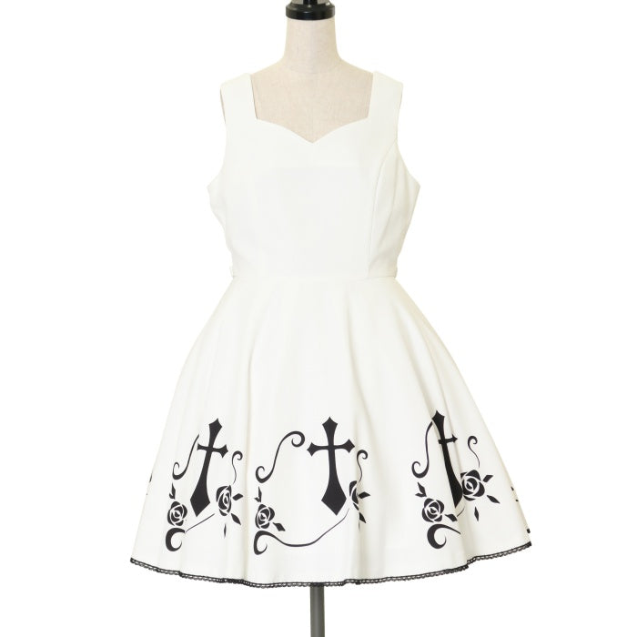 USED】【13号】薔薇十字ジャンパースカート(白) | Moi-même-Moitié