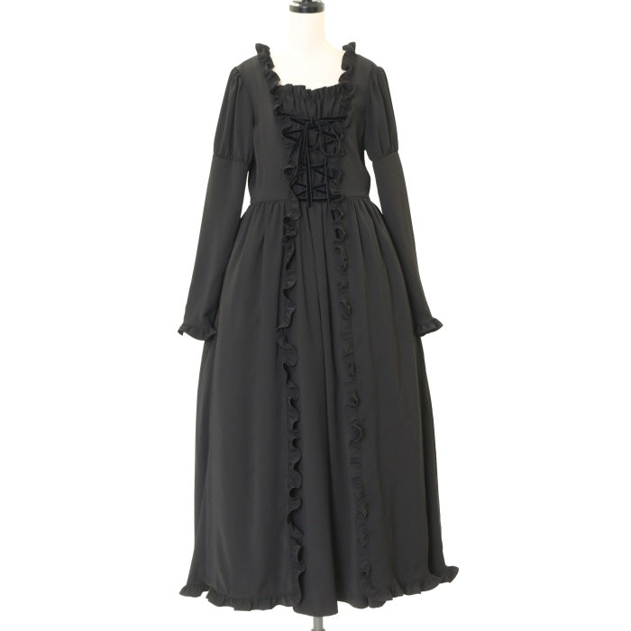 モワティエワンピース　9号 USED】【9号】貴婦人ロングワンピース(黒) | Moi-même-Moitié
