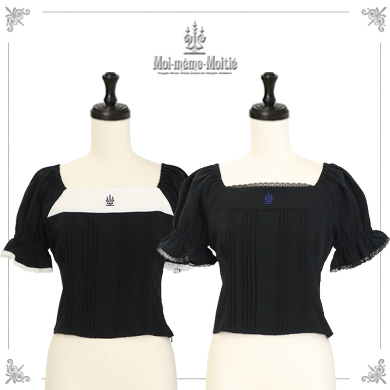 Moi-même-Moitié2枚セット燭台刺繍パフカットソー Moi-même-Moitié2枚セット燭台刺繍パフカットソー Moi-même