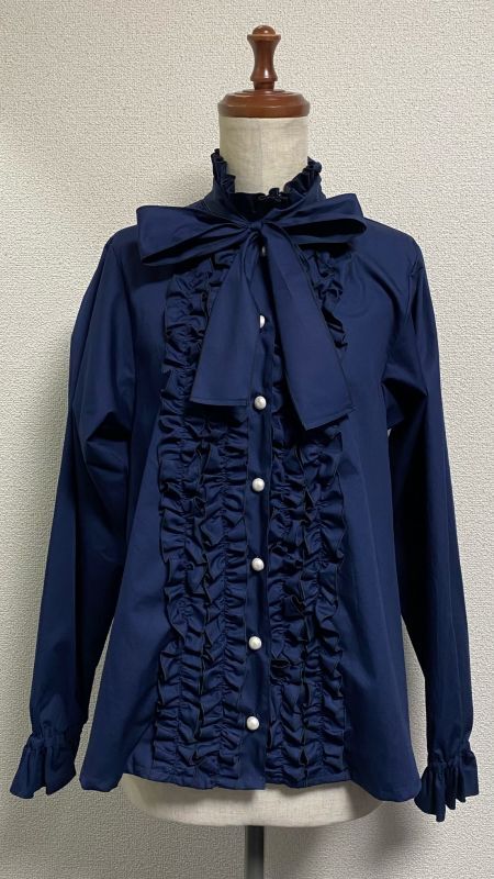 Physical Drop スタンドカラーフリルブラウス ロリィタ Physical Drop スタンドカラーフリルブラウス ロリィタ