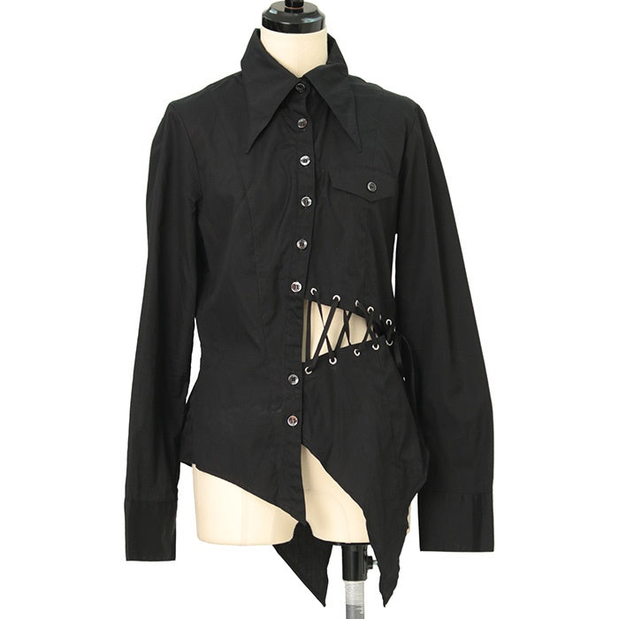 USED】【Mサイズ】編み上げ変形シャツ | BLACK PEACE NOW Wunderwelt