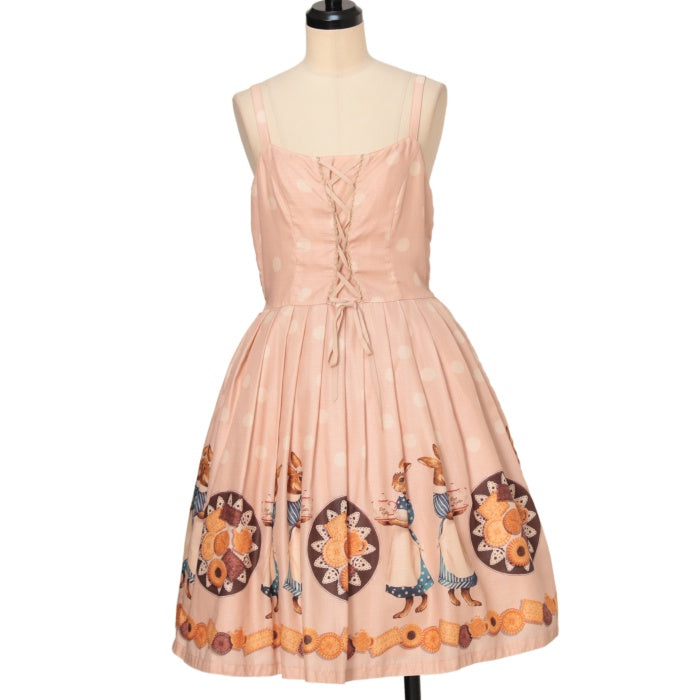 USED】『Rabbit tea time』プリントレースアップキャミ