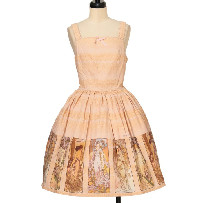 ミュシャノースリーブドレス 107cm丈 Lサイズ Innocent World USED】【Mサイズ】ミュシャノースリーブドレス | Innocent World