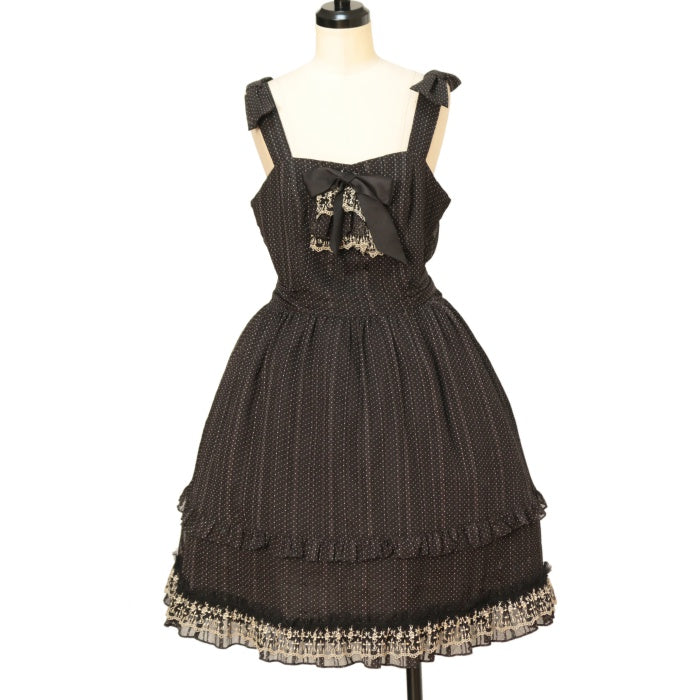 M me eme Classical dot tiered onepiecee ワンピース ME M me