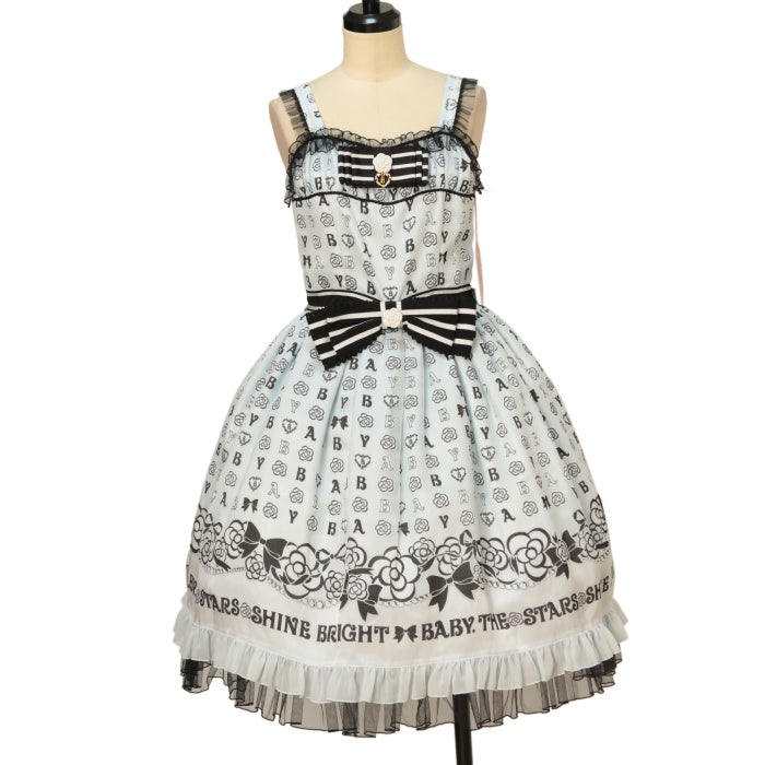 USED】Petite Chérie Camélia Coffret柄リボンジャンパースカート