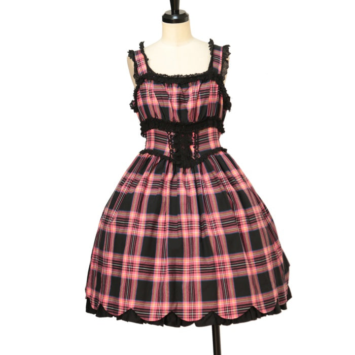 USED】オリジナルタータンチェック スカラッププリンセスジャンパー 