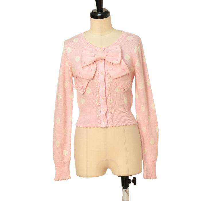 2008s 旧タグ Angelic Pretty ドットリボン通しカーディガン 2008s 旧タグ Angelic Pretty ドットリボン通しカーディガン 【USED