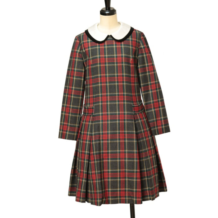 Jane Marple タータンチェックワンピース ジェーンマープル ️♡ ウールタータンチェックワンピース