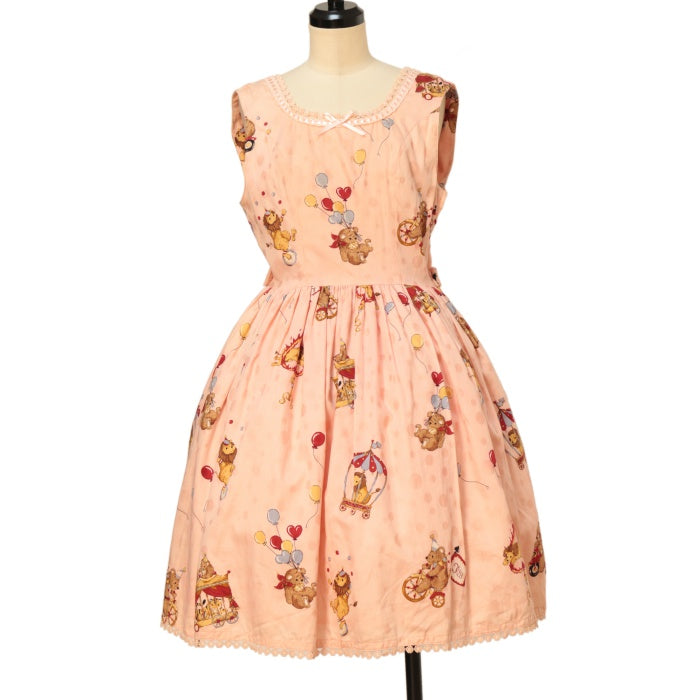 USED】ドットジャガードサーカスジャンパースカート | Innocent