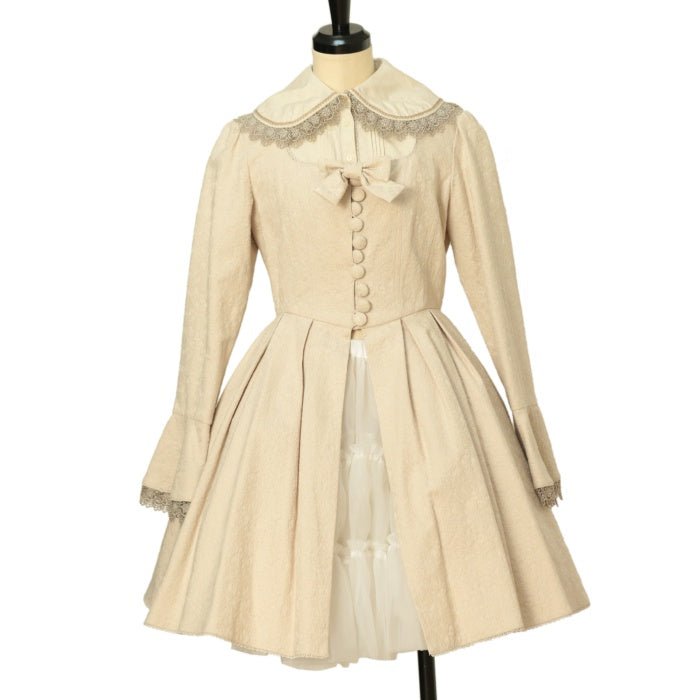 victorian maiden セレモニーバッスルジャケットドレス USED】セレモニーバッスルジャケットドレス（ジャカードシナモン