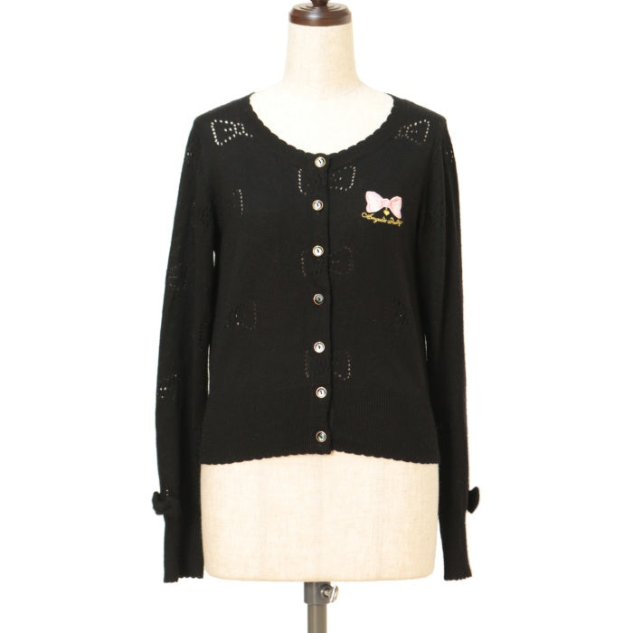 Angelic Pretty　ゆらゆらリボン刺繍ニットカーディガン Angelic Pretty ゆらゆらリボン刺繍ニットカーディガン トップス