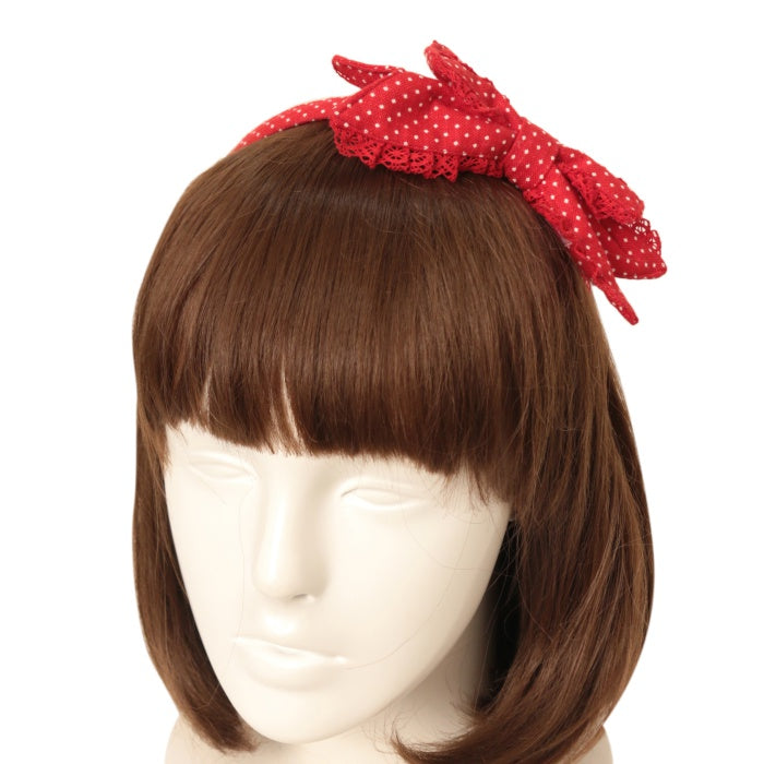 Angelic Pretty はしごカチューシャ USED】はしごレースミニリボンカチューシャ(ドット) | Angelic