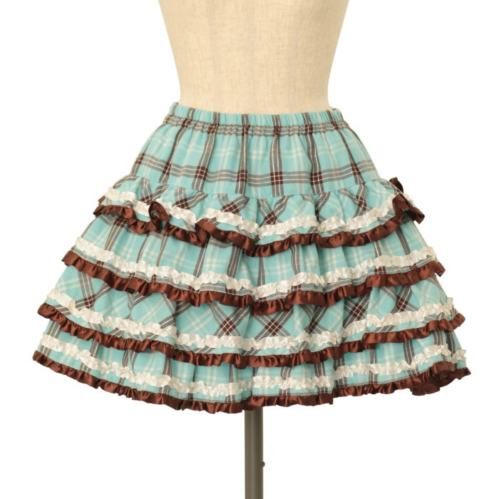 USED】4段フリルチェックスカート | PUTUMAYO Wunderwelt Online Shop