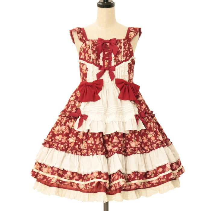 Angelic PrettySugar Flowerジャンパースカート Flower Lace Frill Shirring JSK by Angelic Pretty