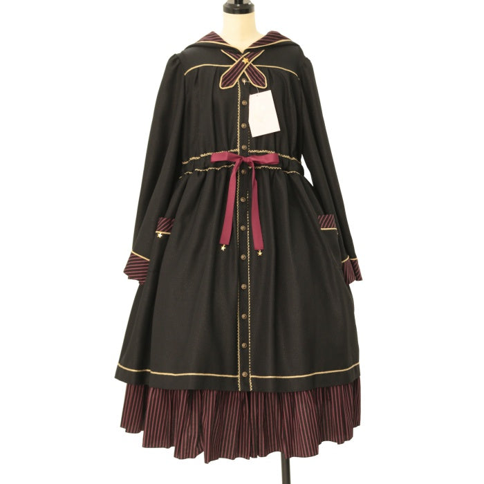 な*中様 ワンダーアカデミアローブ風ワンピース＆カチューシャ　メタモルフォーゼ USED】【プラスサイズ】Wonder academy ローブ風ワンピース