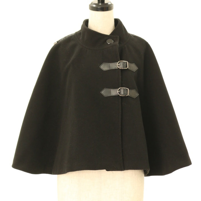 さ*る様 美品！LUTZ HUELLE / ルッツヒュエル　限定　コート　チュー USED】ダブルベルトスタンドカラーケープ | Qutie Frash Wunderwelt