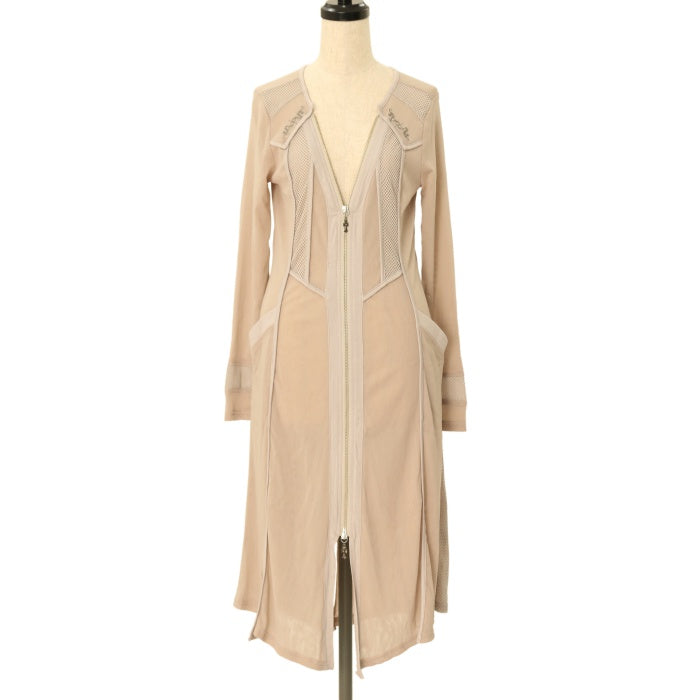 USED】croce メッシュ切替ジップアップロングカーディガン | Ozz On