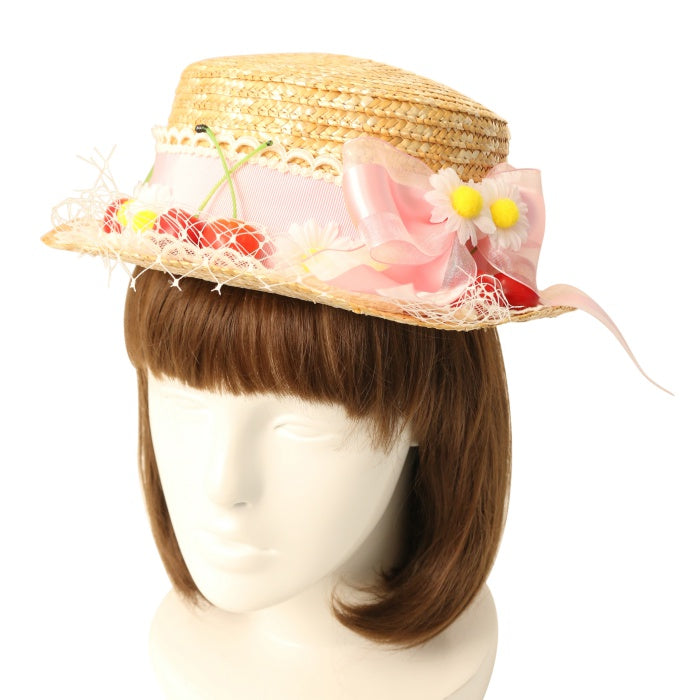 Angelic Pretty Cherry Straw Hat 麦わら帽子 帽子