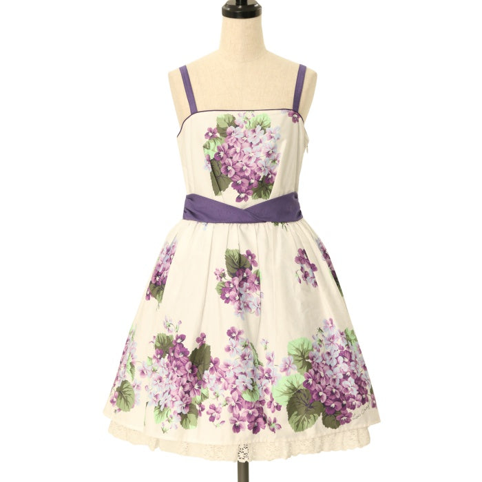 USED】【Lois CRAYON】スミレ柄ノースリーブワンピース その他ブランド Wunderwelt Online Shop Gothic   Lolita Second-hand Clothing