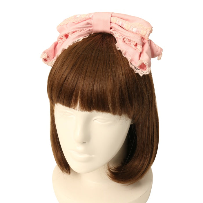 USED】はしごレースくるりんリボンカチューシャ | Angelic Pretty