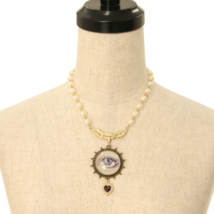USED】【Luxmira】minori's 蚤の市 Necklace ”Mystic”（紫の瞳