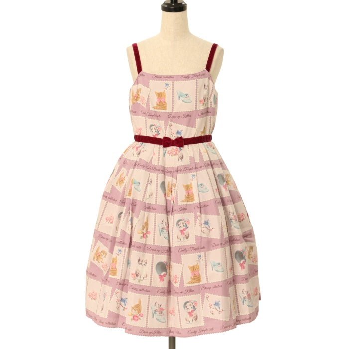 USED】【Mサイズ】Kitten Stamp Collectionキャミソールワンピース