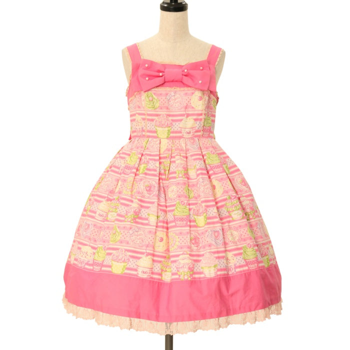 Angelic Pretty ホイップマジック胸リボンJSK USED】ホイップマジック胸リボンジャンパースカート | Angelic Pretty