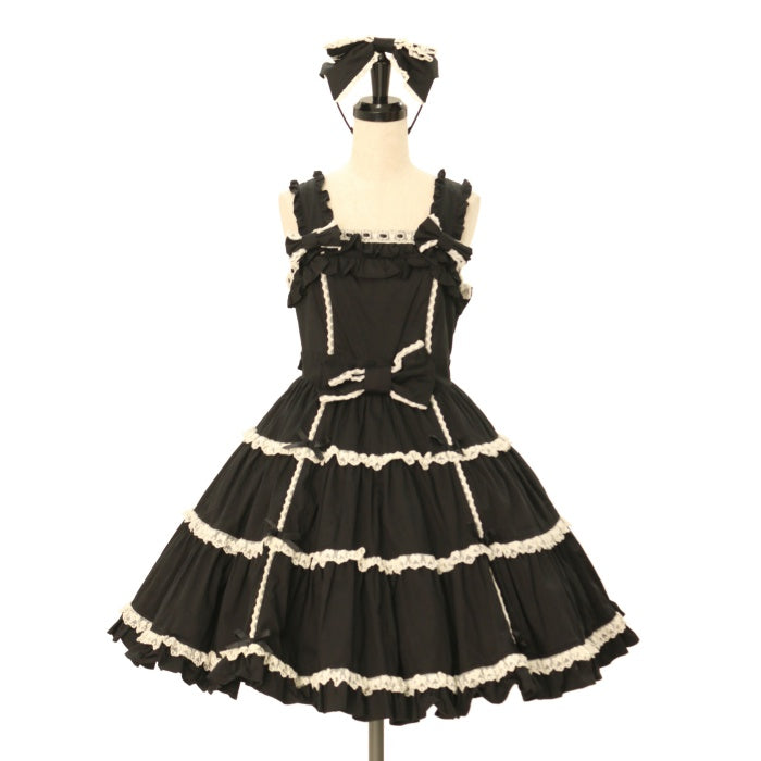 う*わ様 Angelic Pretty ジャンパースカート 黒 Cute Heart JSK by Angelic Pretty