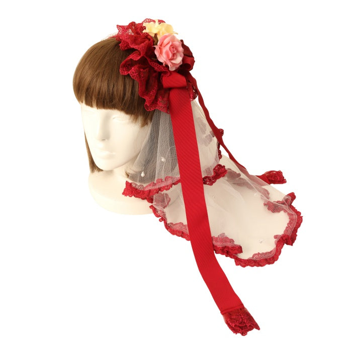 AngelicPretty BemyValentine カチューシャ 赤 USED】Dressy Roseカチューシャ | Angelic Pretty Wunderwelt