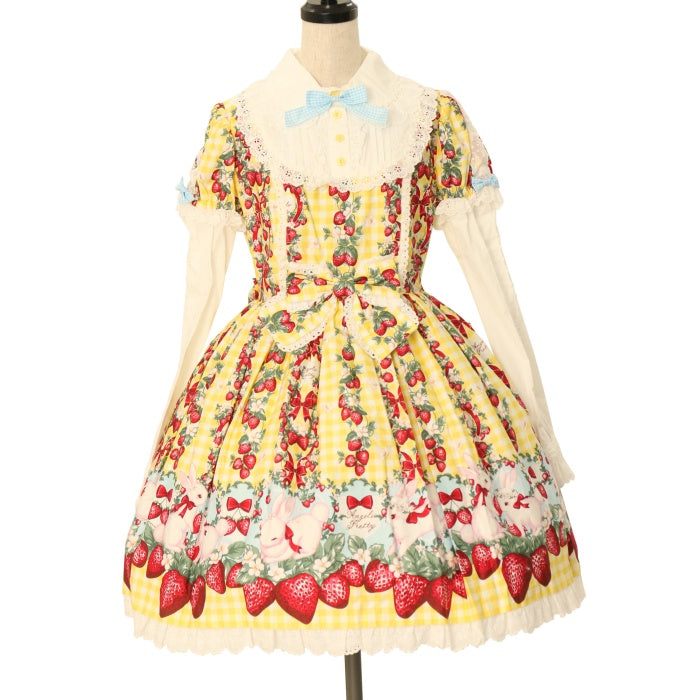 USED】Ribbon Berry Bunnyワンピース | Angelic Pretty Wunderwelt