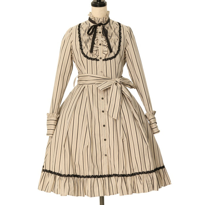 USED】レジメンタルストライプドレス | Victorian Maiden Wunderwelt