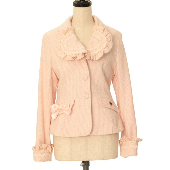 BABY♡アニバーサリーラメツイードジャケット 黒 小さいサイズ/洗える