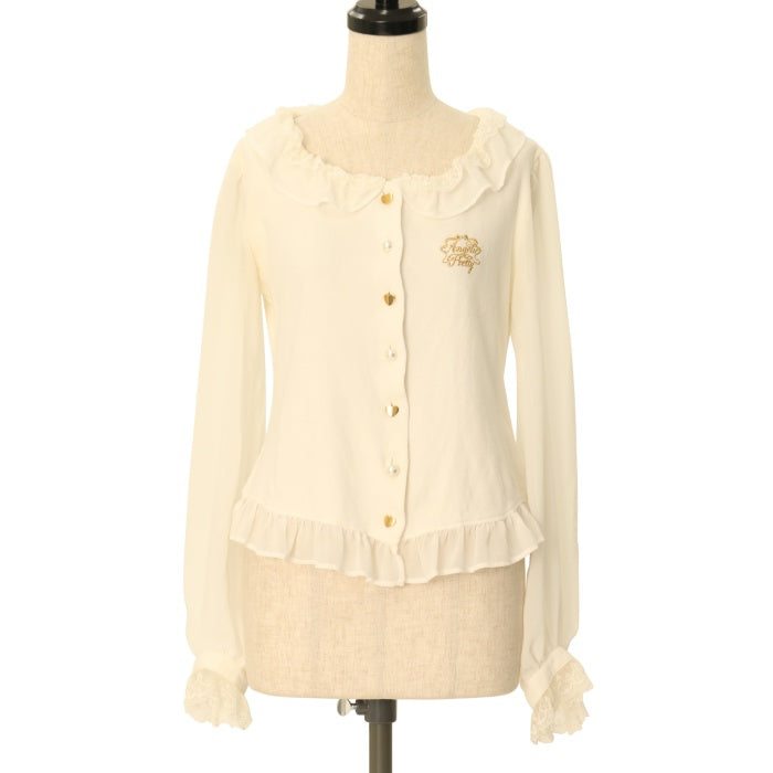 Angelic Pretty リボン付きホワイトカーディガン リボンフェザーカーディガン - Ank Rouge(アンクルージュ)の