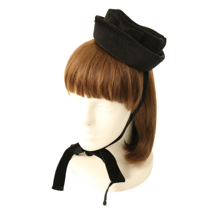 メタモルフォーゼ　別珍リボン付ミニ帽子　ブラック USED】別珍リボン付ミニ帽子 | metamorphose | ロリータ ゴスロリ