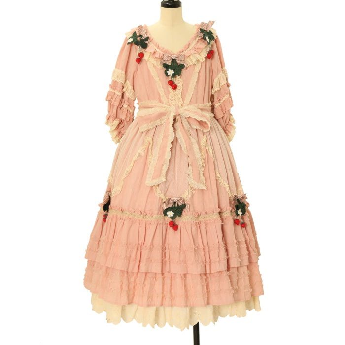 新品 Elpress L スウィートチャーリー ロングワンピース ピンク