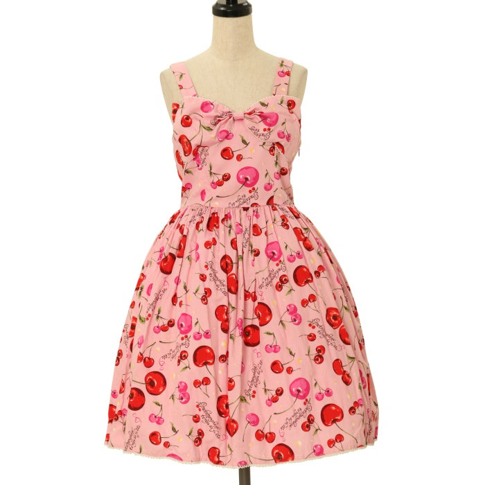 USED】Vintage Cherryリボンジャンパースカート（ブロード ...