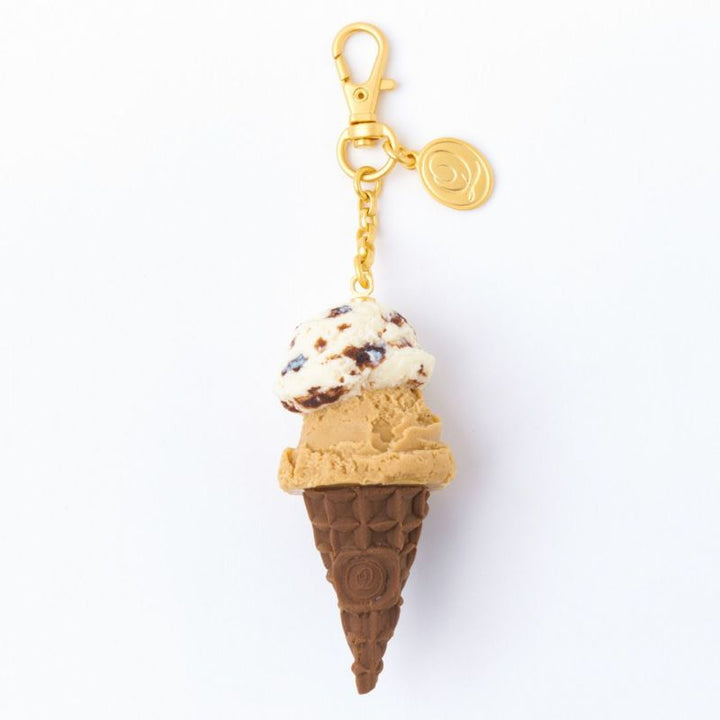 【Q-pot.】 ダブルアイスクリーム　バッグチャーム ＋ カフェ割引券１枚 ミントチョコレート＆ストロベリー ダブルアイスクリーム バッグ