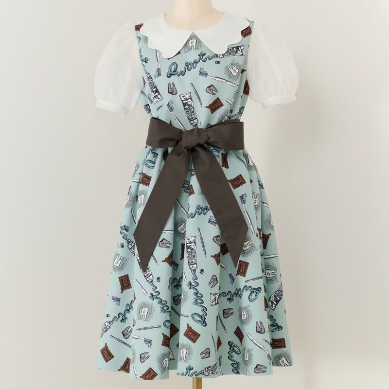 デンタルキューポット　パフスリーブドレス　ワンピース　Q-pot デンタル・キューポット パフスリーブドレス 4501301LBLU【クーポン