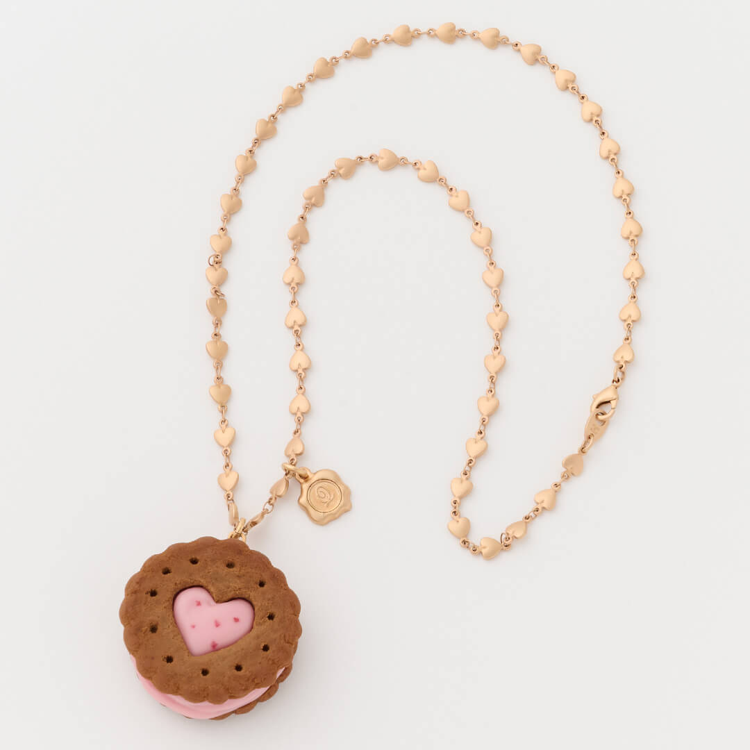 wonder cookieネックレス Strawberry Milk Jam Cocoa Cookie Necklace | Q-pot. | Wunderwelt