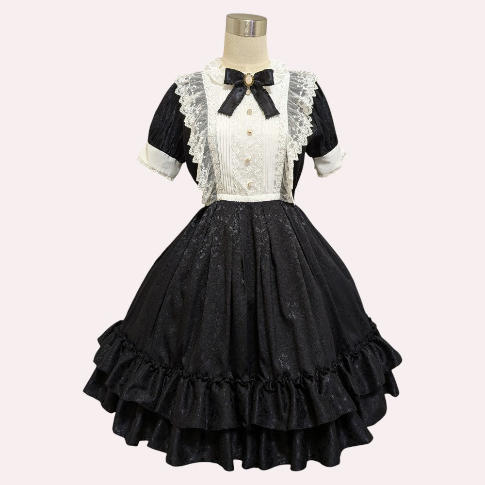 ローズジャガードワンピース【半袖・通常丈】 | Pina sweetcollection