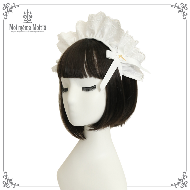 Moi-meme-Moitie バラ十字架レース リボンカチューシャ Rose Lace Cross JSK by Moi-même-Moitié